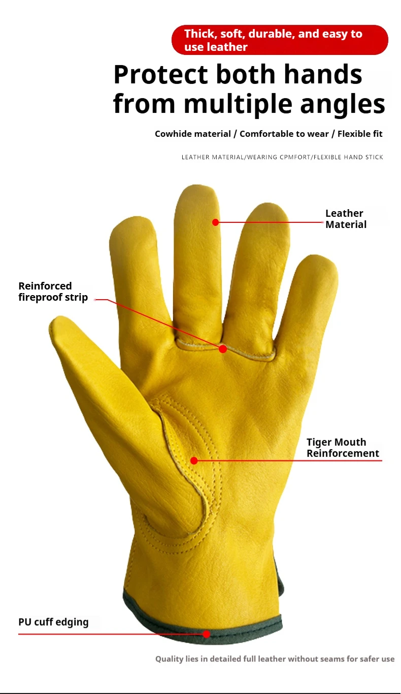 Campinghandschuhe, wärmeisolierende Handschuhe, abriebfeste und stichfeste Handschuhe für Garten- und Bergarbeiten, taktische Handschuhe. – Detail 3