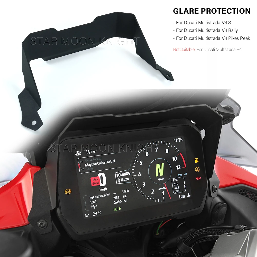 

Cockpit Glare Guard For Ducati Multistrada V4S V4 Pikes Peak V4 Rally Instrument Screen Protector TFT Protection Accessories