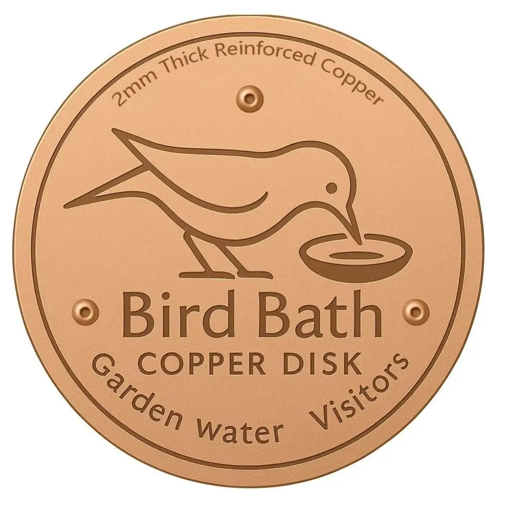 Dreipunkt-Unterstützung, Vogelbad, Kupferscheibe, 0,8 mm dick, physikalische, saubere Kupfer-Reinigungsplatte, universell, effizient