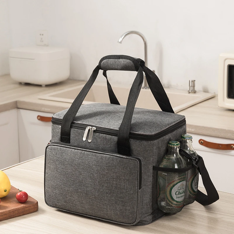 

Thermal Large Lunch Bag Thick Oxford Cloth Outdoor Waterproof Picnic Bag Ice Pack Heat And Cold Insulation Handbags for Women