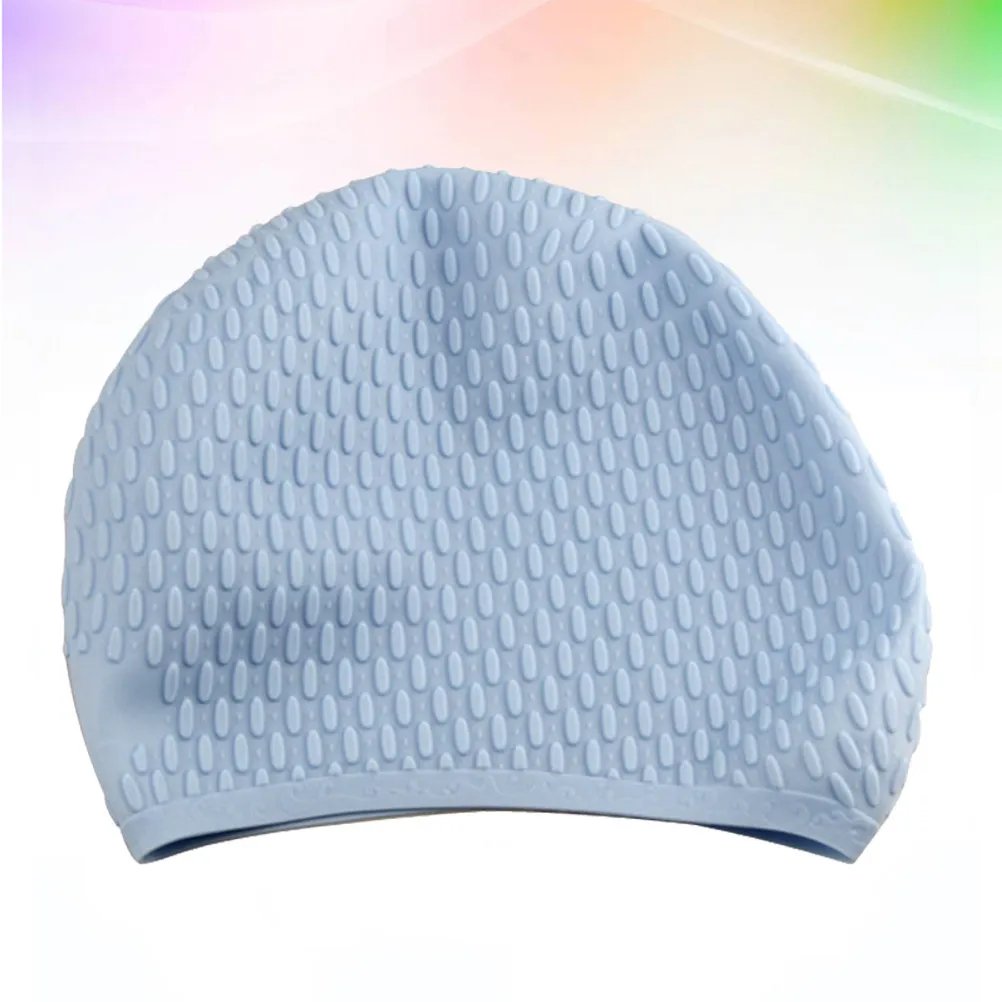 

Гибкая силиконовая шапочка для плавания для женщин, легкая водонепроницаемая шапочка для плавания с защитой ушей, удобная посадка для бассейна и спа, случайный цвет