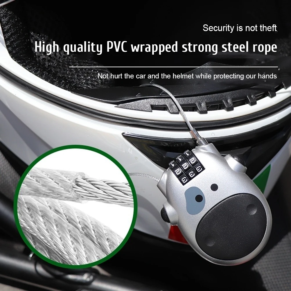 Kłódka linkowa Kłódka linkowa z motywem krowy Kłódka rowerowa Kłódka do kasku Kłódka do bagażu podróżnego Kłódka do sank z wysuwaną linką stalową Kłódka do kasku