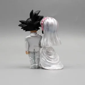 Tokoh Anime Dragon Ball Tokoh Son Goku Lg Pernikahan Goku Chichi Mariage Figurine Patung Adegan 9cm Mainan Boneka Model Pvc Versi-Q 10 angka chichi penjualan terbaik - №
