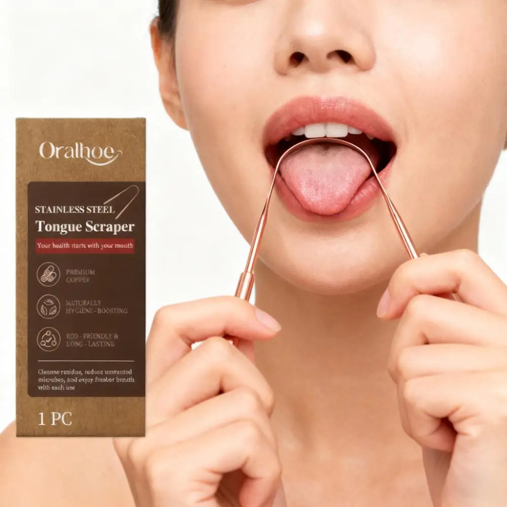 1/2/3pcs Stainless Steel Tongue Scraper Tongue Cleaning Brush Remove Mouth Odor Improve Bad Breath Keep Fresh Oral Hygiene Tools