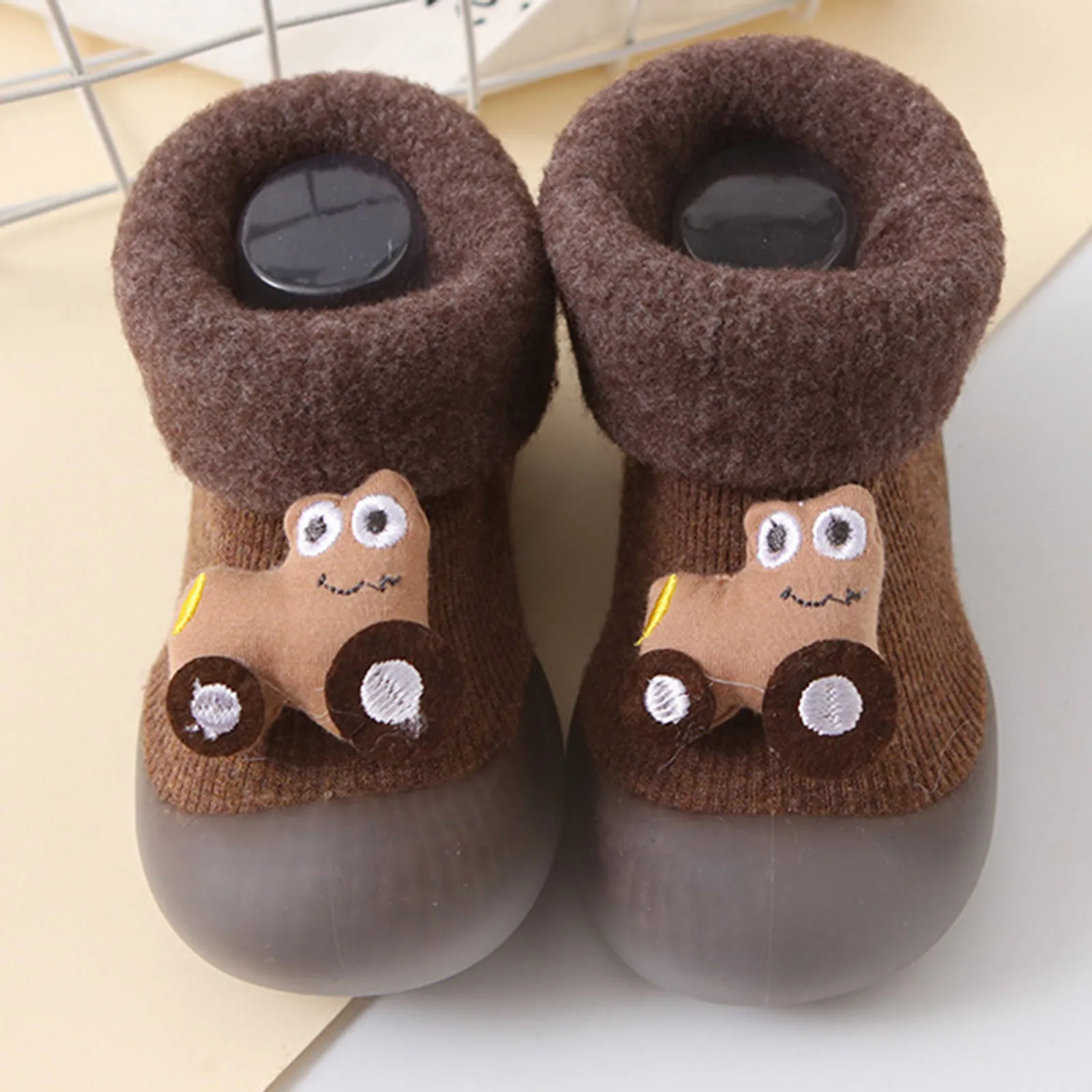 

Sole Stocking Girls Boys Toddler Socks Baby Kids Knit Patchwork Slipper Soft Shoes Rubber Warm Baby Care Kids Sandals Boys Big