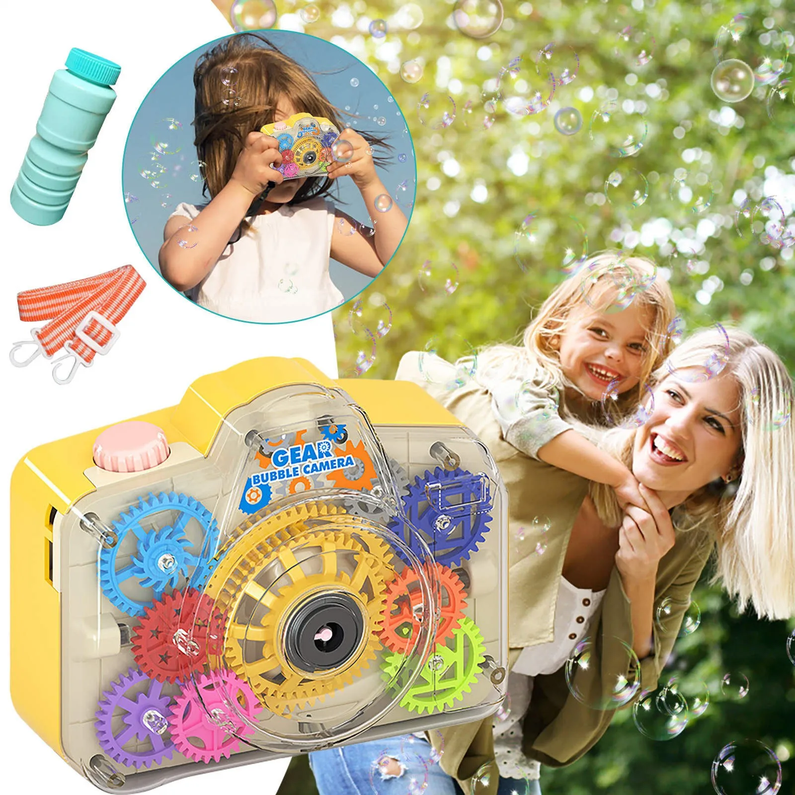 Super Bubble Music Proof Bubble Spill 120ML For Children Machine Portable With Lights Machine Toddlers Kids Giant Bubble Mix