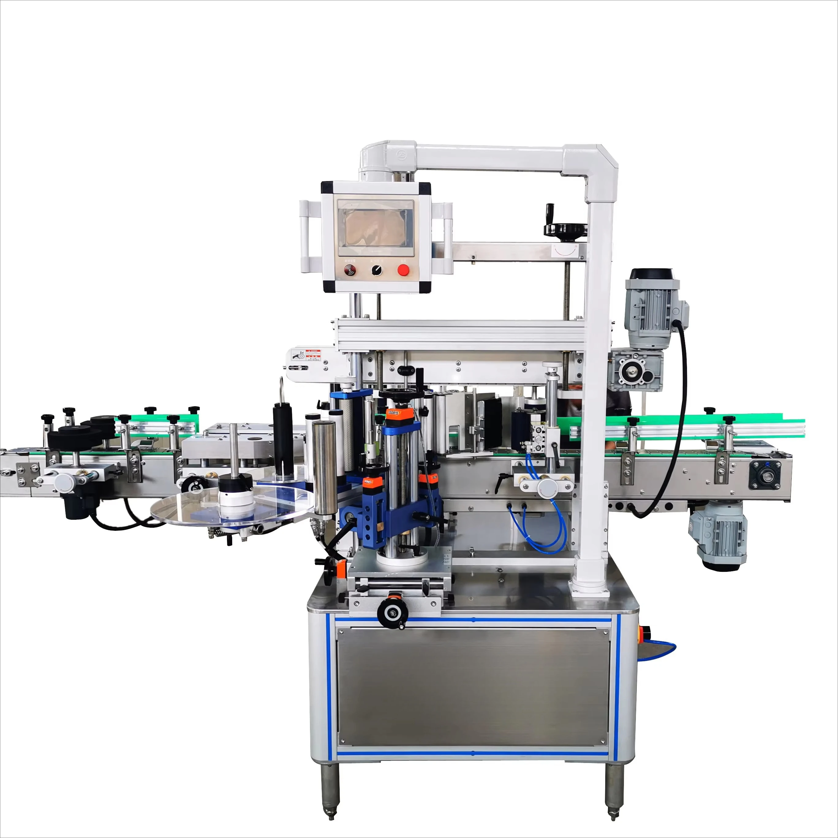 FOODLINE Supermarket Food Packaging Labeler Precise Constant Speed Control Fast Sticking Stainless Gear