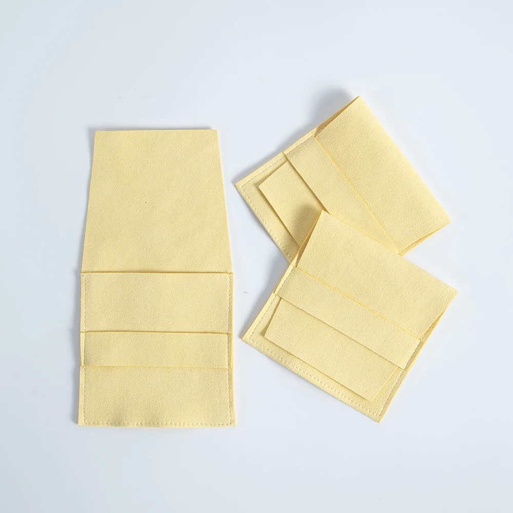 20 Stuks 6.2x6.2cm 8x8cm Sieraden Microfiber Strip Tas Ringen Oorbellen Studs Hanger Ketting Organizer Envelop Pouch Bruiloft gunsten