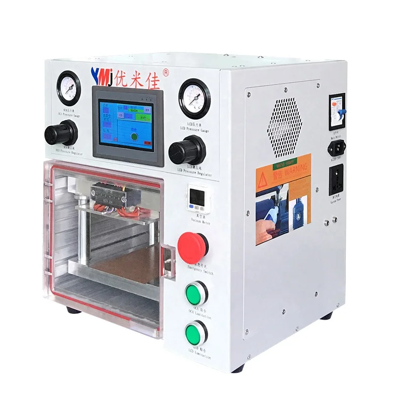 

YMJ 7 Inch Dual Pressure Valve OCA Laminate Machine For IPhone/Samsung Edge LCD Screen Refurbish