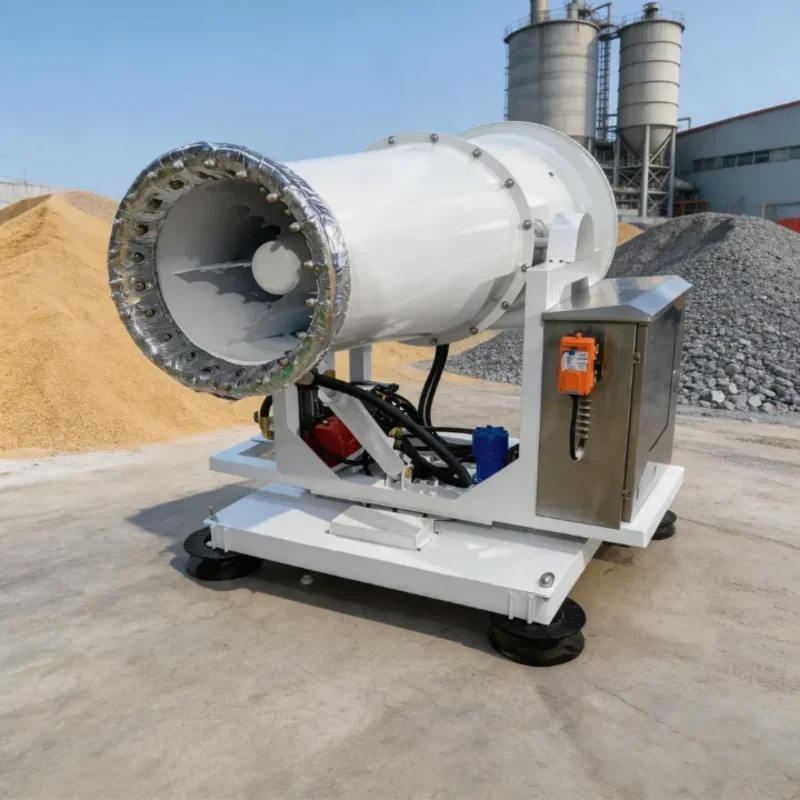 Fog Cannon Machine Heavy‑Duty Trailer 50m Spray Scope Diesel Power for Bulk Material Yard Dust Control Water Mist Spraying Devic