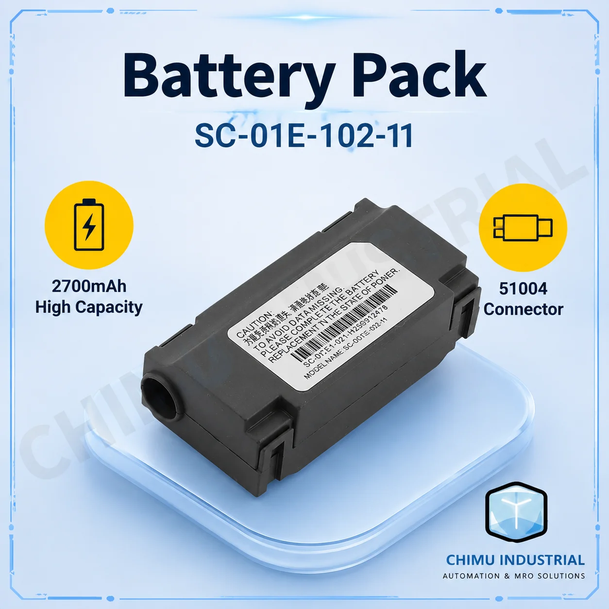 【CHIMU INDUSTRIAL】 for ASD-MDBT0100 Servo Absolute Encoder Battery Box with ER14505 Battery 2700mAh 3.6V