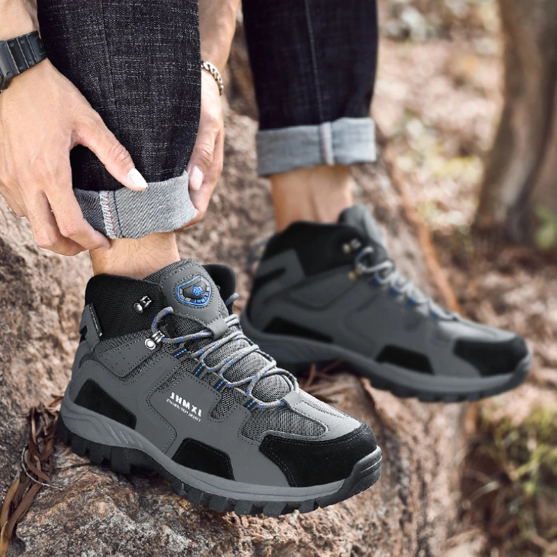 Fashion Men's Hiking Shoes Outdoor High-Top Non-Slip Boots Couple Retro Sport Trekking Sneakers Special Force Desert Ankle Boots