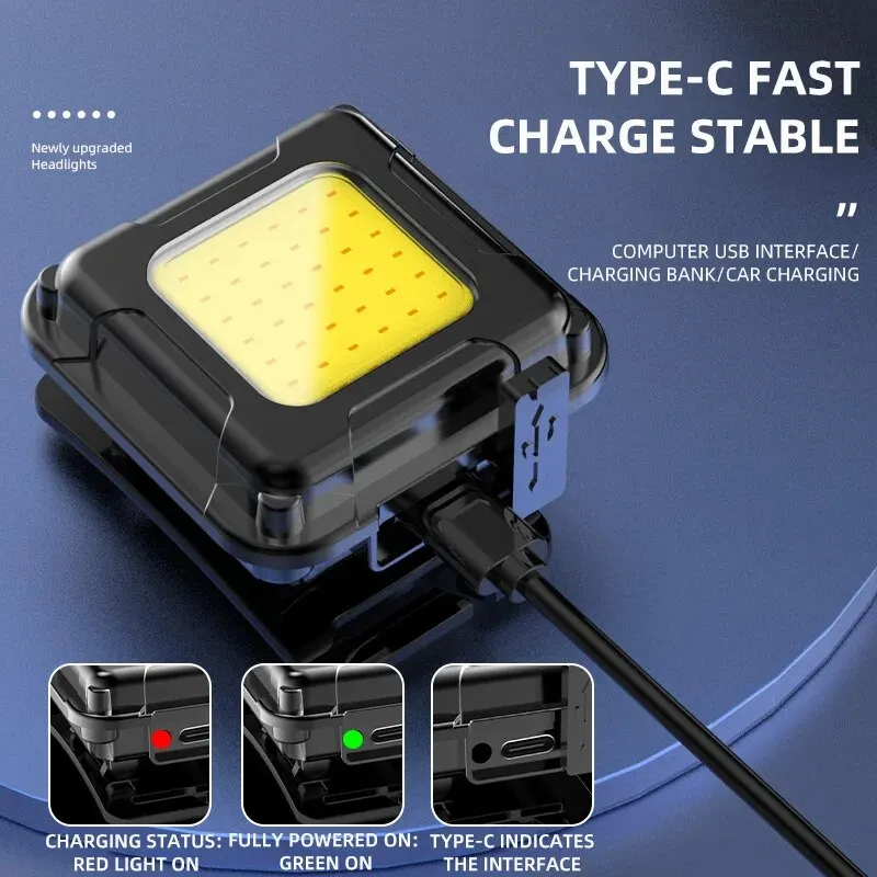 كشافات أمامية جديدة قابلة لإعادة الشحن مقاومة للماء وخفيفة للغاية 5 وات COB LED شعلة رأس صغيرة خارجية #5