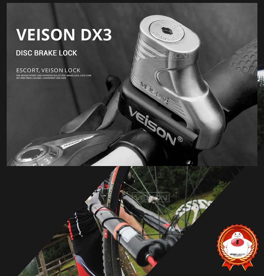 Anti-theft Lock Disc Lock for Motorcycles Bicycle Electric Scoote Anti-Theft Security Lock Bike Alloy Lock Universal Disc Brake view 6