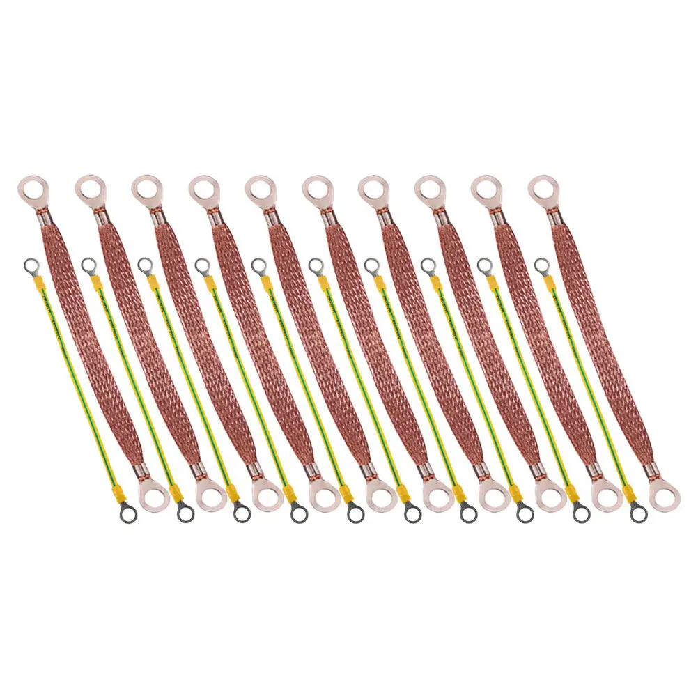 

20Pcs Heavy Duty Copper Ground Strap for Cars Trucks Engine Grounding Braided Automotive Ground Cable with Terminals