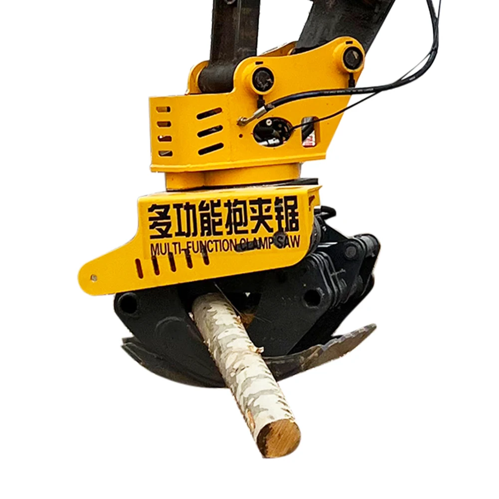 Heavy Duty Multi Purpose Hydraulic Grapple Saw with Rotating Clamp for 12 18 Ton Excavator Forestry and Tree Removal Tool
