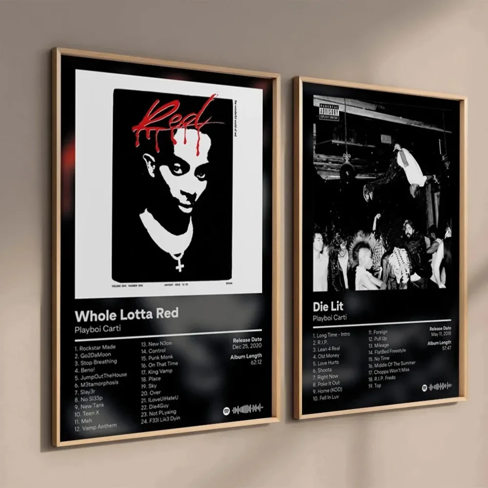 Pop Rap Music Album Cover Artist Playboi Carti Poster Aesthetic Rapper Hip Hop Rock Playboi Carti Canvas Wall Art Room Decor