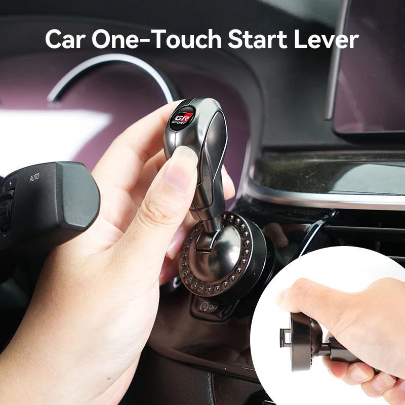 Car Gearshift Lever Cover One-Touch Start Button Case Accessories For Toyota Yaris Corolla Prius Auris CHR Land Cruiser RAV4 Cam - view 3