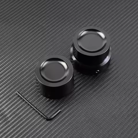 Black Rear Axle Nut Covers Cap For Harley Sportster XL 883 1200 Dyna Softail Fat Boy Touring Street Road Electra Tri Glide