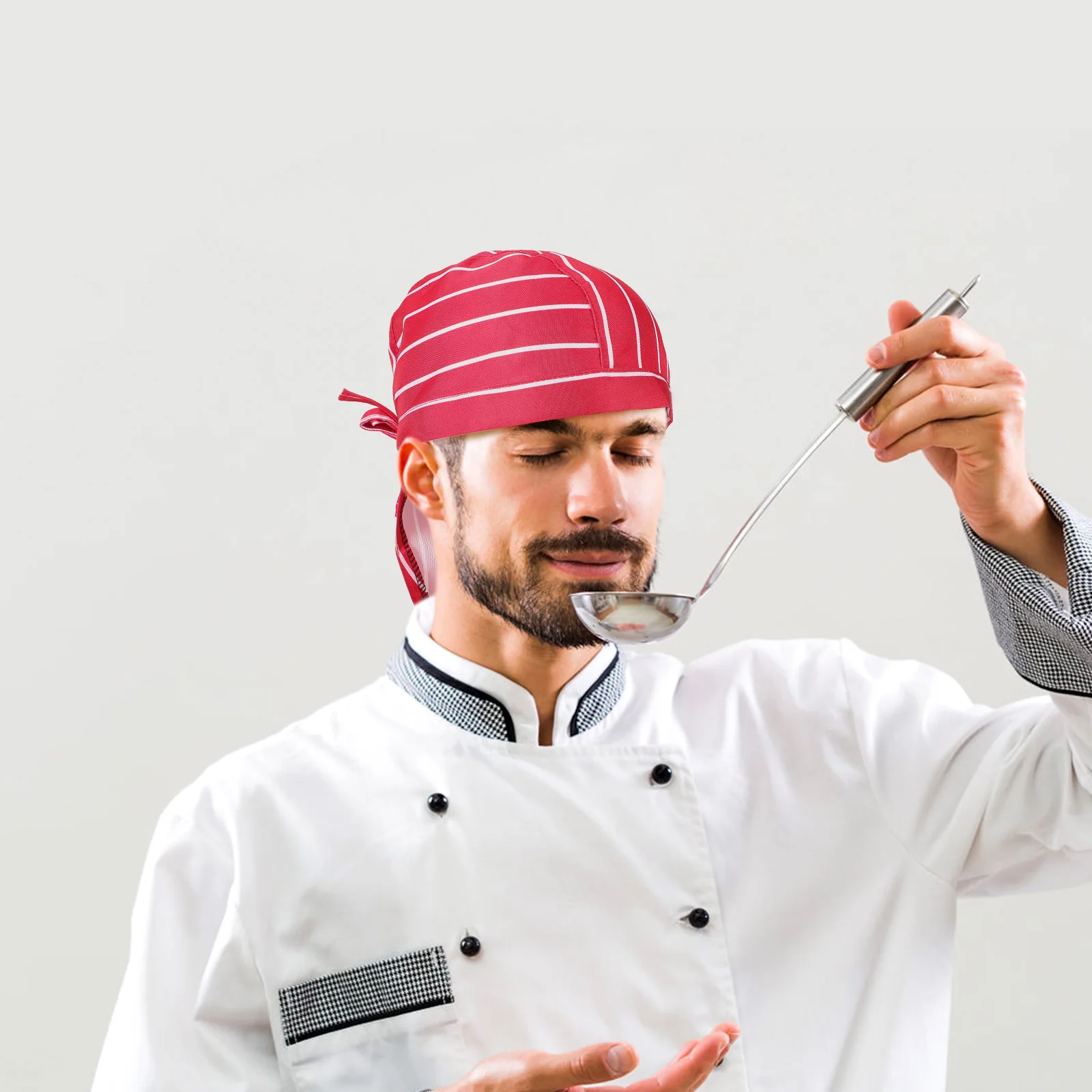 

Chef Hat Turban Waiter Adjustable Fashionable Kitchen Serving Hats Women Men Restaurant Uniform Cap Cotton Cook