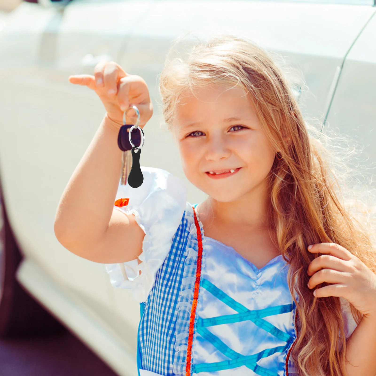 4 Pcs Cart Token Unlocker Removers Compact Key Holder Push Portable Rings Keys Decor Shopping