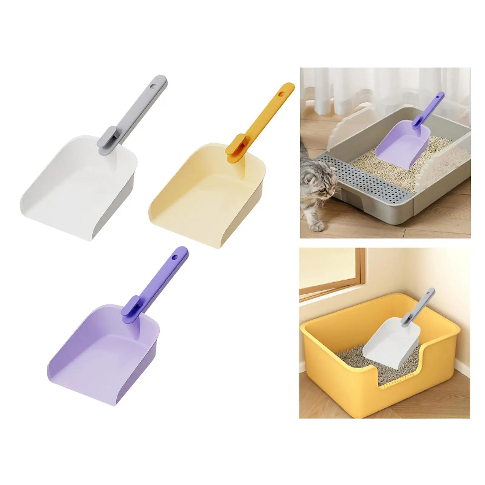 Cat Litter Spoon Substrate Spoon Sand Shovel Sand Sifter Fast Sifting with Handle Deep Shovel Change New Sand Litter Box Scooper