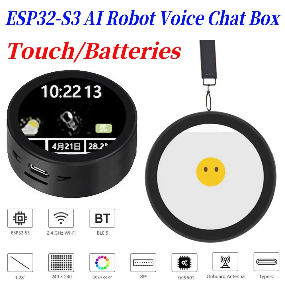 

ESP32-S3 Development Board 2.4GHz Wi-Fi DeepSeek Robot Chat Box TYPE-C Charging Round Development Board for Home Office School