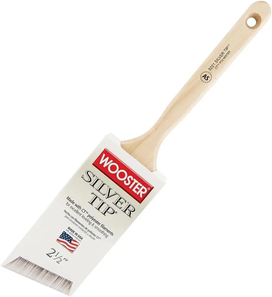 Wooster Brush 5221 2.5 inch Silver Tip Angle Sash Paintbrush, Pack of 12(6 types)