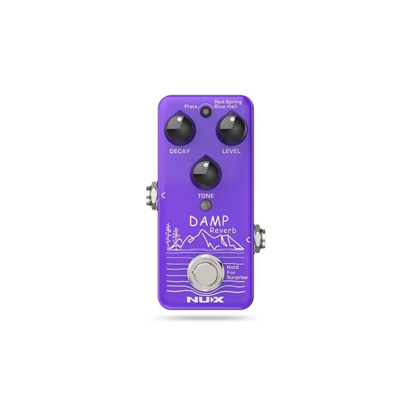 NUX NRV-3 DAMP Efectos de guitarra eléctrica, mini pedal de reverberación, 3 tipos, funciones secundarias Hall, soporte estéreo
