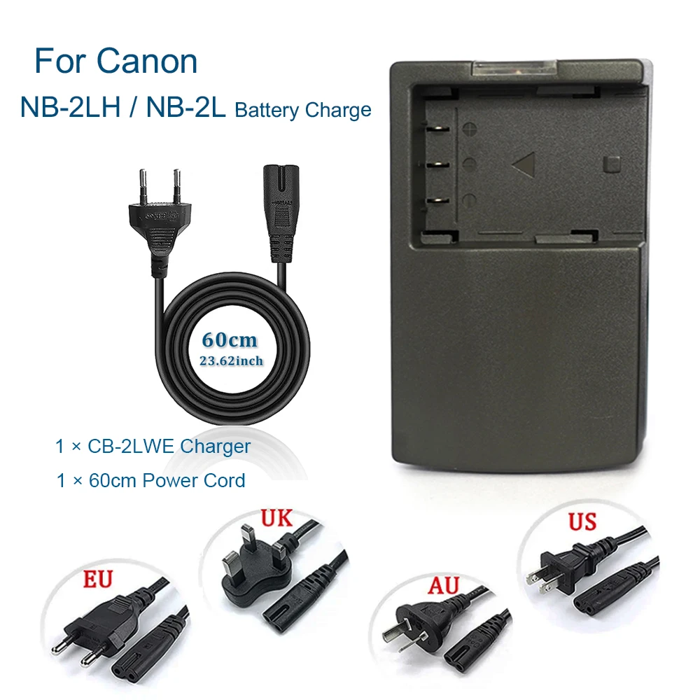 CB-2LWE CB-2LTE Battery Charger For Canon NB-2LH NB-2L Battery MV-850i,880X,880Xi,890,5iMC,6iMC,800i,830i,5i,930,960,790 Camera