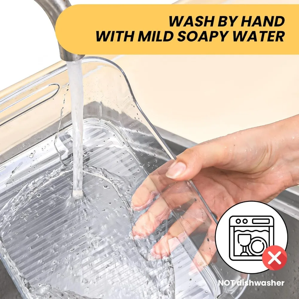 Contenedores de almacenamiento de plástico transparente, juego de 12, contenedores de organización y almacenamiento multiusos para despensa, gabinete, refrigerador, congelador,