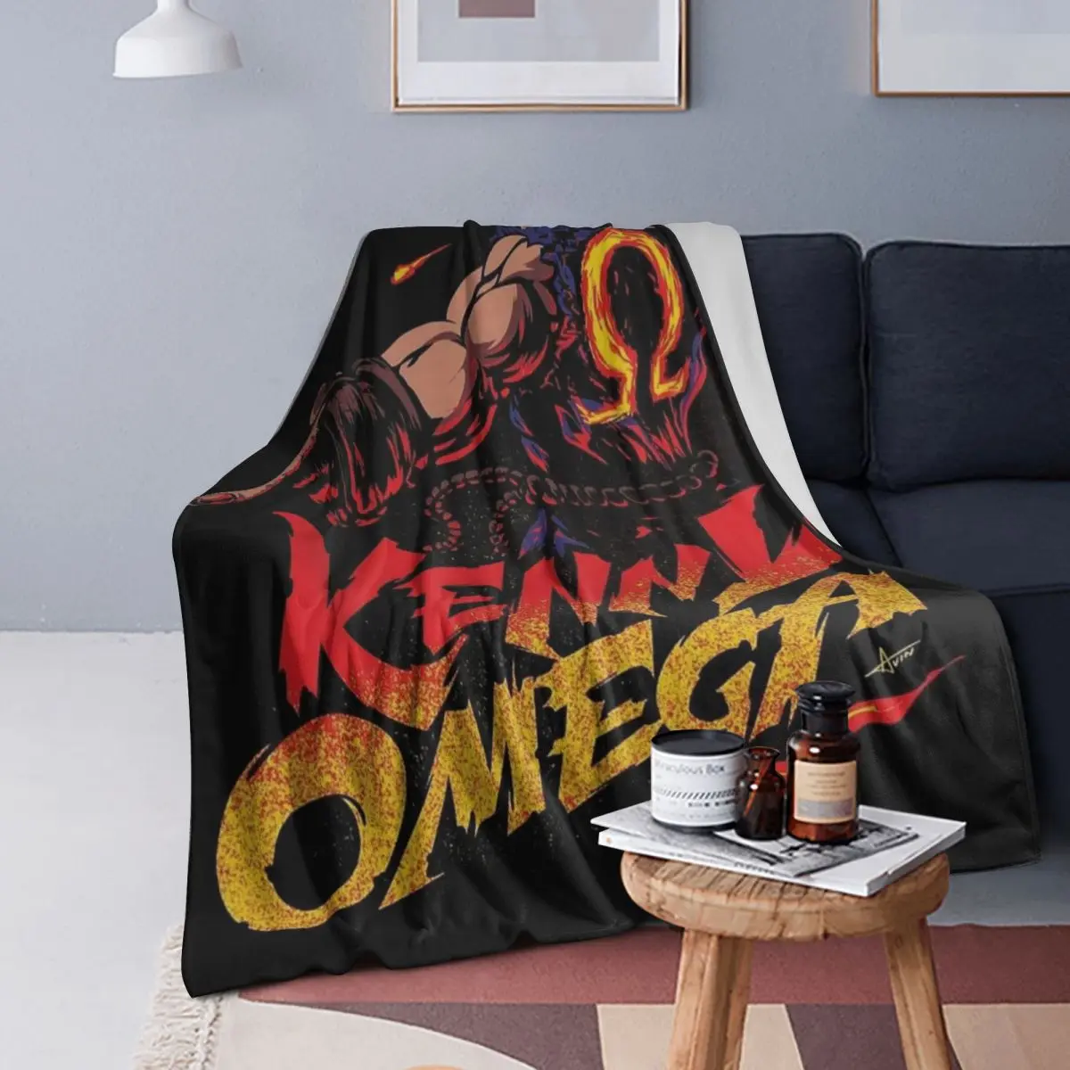 

Kenny Omega Kenny The Champ Blanket Soft Warm Flannel Throw Blanket Bedding for Bed Living room Picnic Travel Home Couch