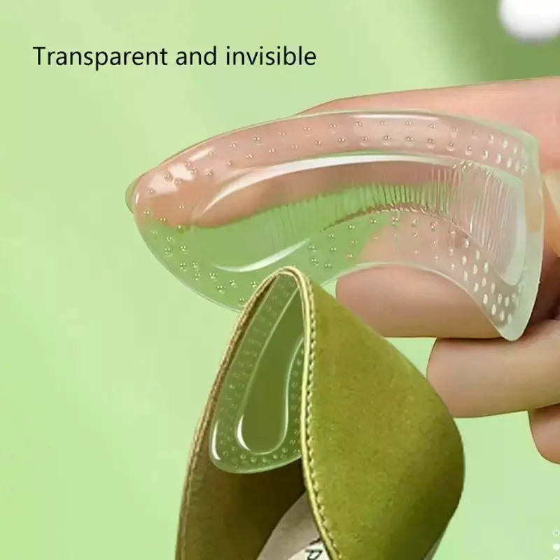 2cm Invisible Heel Pad Soft Anti Slip Abrasion Resistant Height Increase Massage for Loafers Long Standing Support