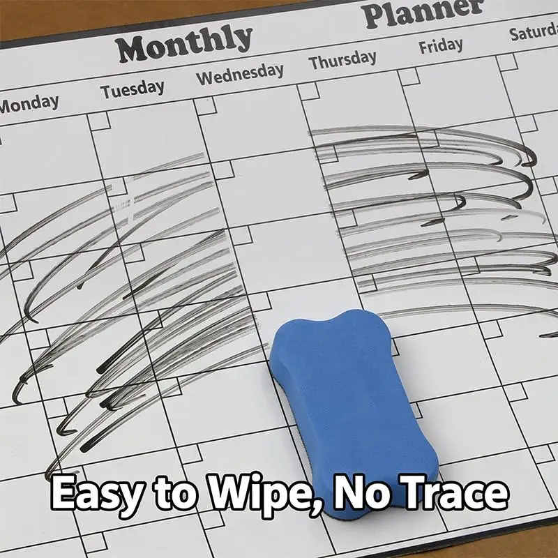 Refrigerator Magnet Monthly Planner With Dry Erase Surface And Reusable Design Perfect For Home Kitchen Schedule Organization