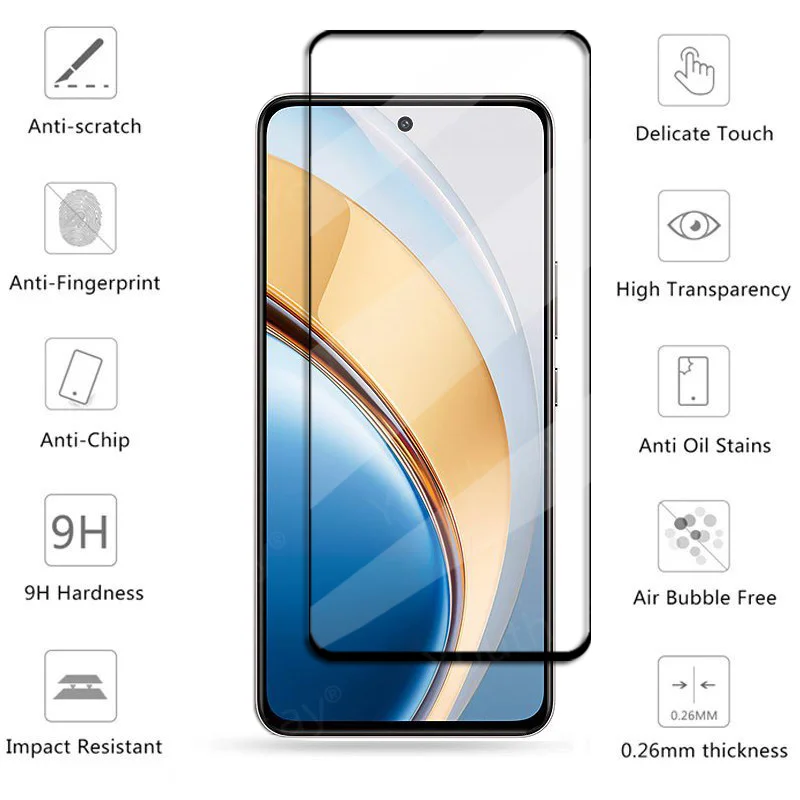 Full Cover Glass For Vivo V40 SE 80W Tempered Glass Vivo V40 SE 80W Screen Protector HD Protective Phone Lens Film Vivo V40 SE
