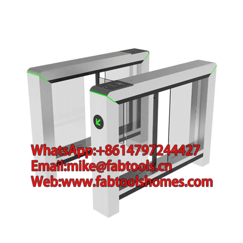 Customized Swing Gate Turnstile Speed Gate Swing Turnstile Entrance and Exit Barrier Gate With LED Light