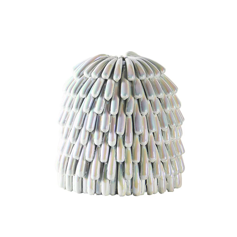 Modern simple ceramic cascading creative vase model house light luxury handicrafts soft flower ware homestay jewelry ornament