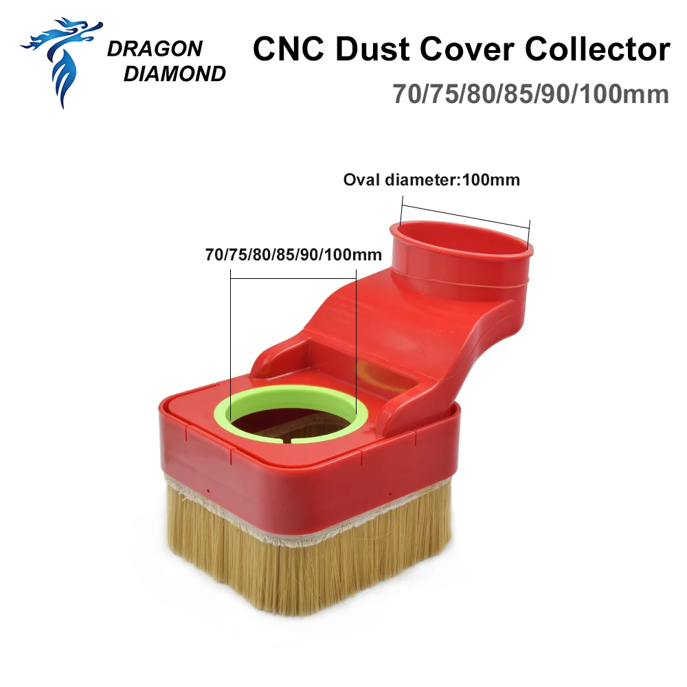 1PC Spindle Dust Cover Collector 70/75/80/85/90/100mm For CNC Router Engraving Milling Machine Tools CNC Dust Shoe