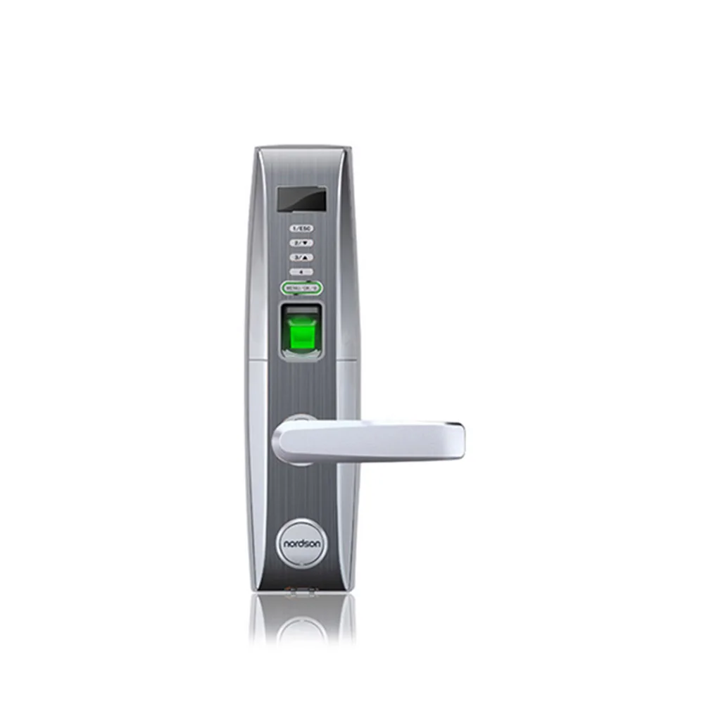 

OLED display RFID card Password Biometric Fingerprint Scanner Cylinder Door Lock with Mechanic keys