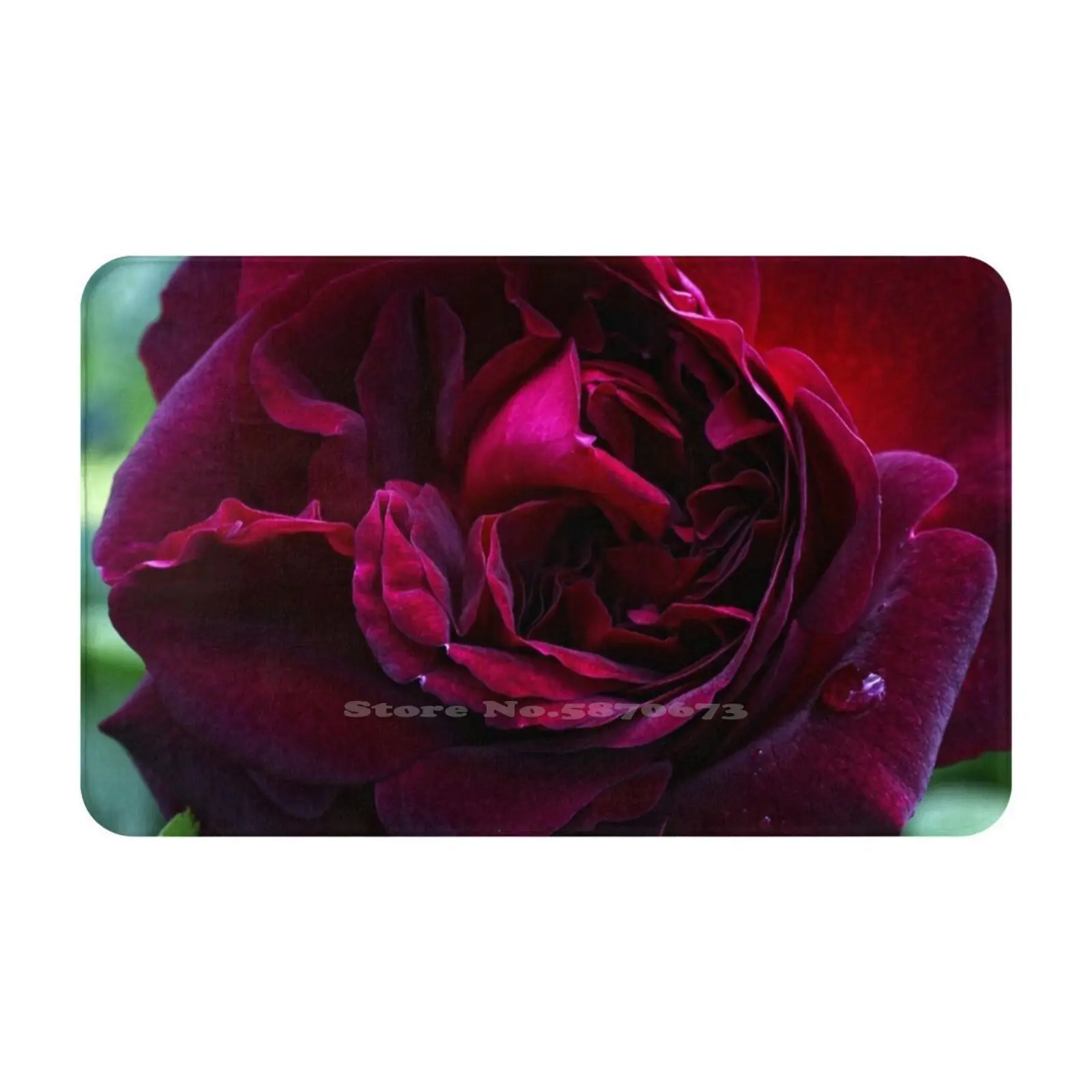 English Rose Munstead Wood 3D Soft Non-Slip Mat Rug Carpet Foot Pad English Roses Englische Rosen Rosentraum Rosenblüten