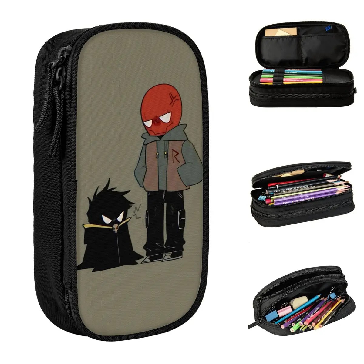 

Модные пеналы Jason Todd с красным капюшоном Манга Пенал для ручек для студентов Большие сумки для хранения Школьные принадлежности Подарочные канцелярские принадлежности