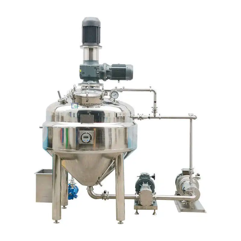 Industrial 1000L 2000L Cream Homogeneous Mixing Kettle Vacuum Defoaming Mayonnaise Maker Honey Maker
