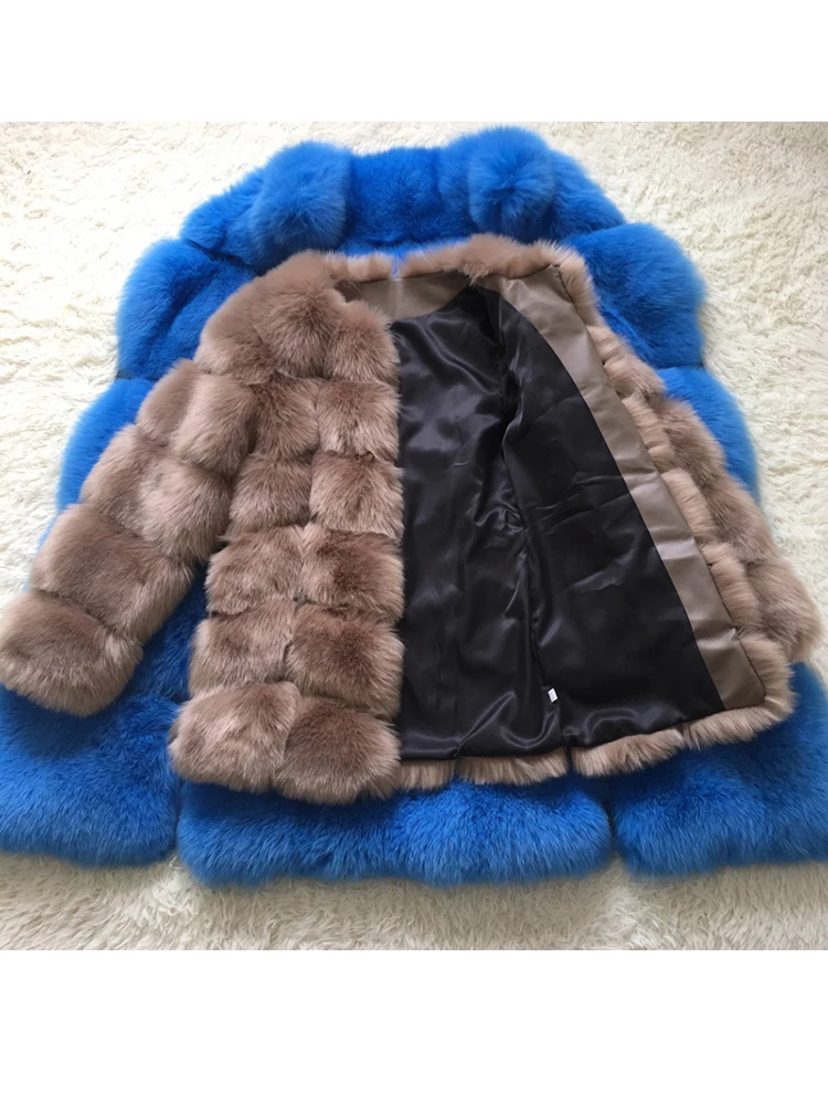 ZADORIN New Luxury Splicing Long Faux Fur Coat Women Thick Warm Winter Fashion Fluffy Faux Fur Jacket Coats dla kobiet Odzież wierzchnia