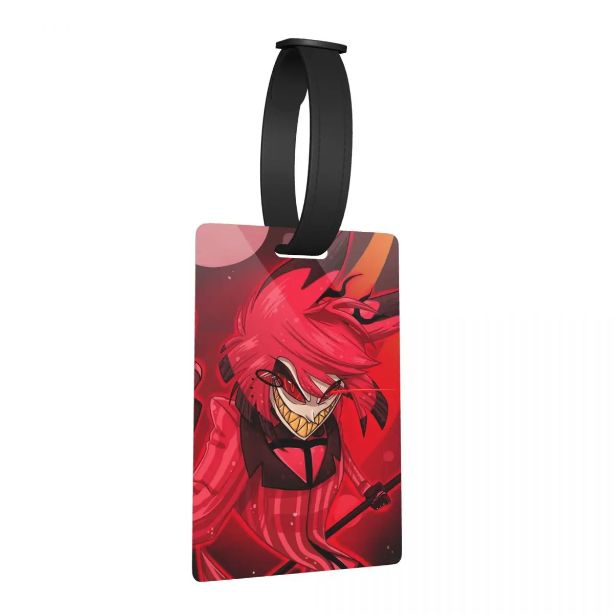 

Creative Alastor Hazbin Hotels Anime Luggage Tags Suitcase Travel Portable Baggage Boarding Tag Label Holder ID Name Address