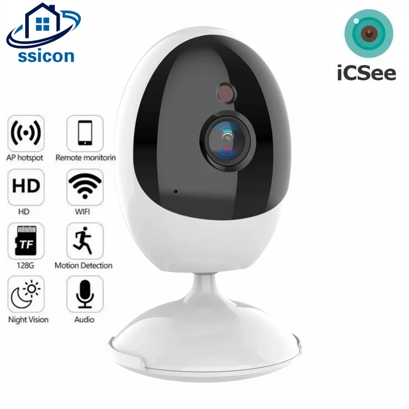 camera interior icsee mini wifi lente 28 mm audio bidirecional protecao de seguranca sem fio casa inteligente 4mp 01