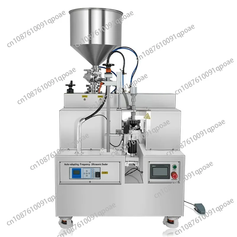 Semi-Automatic Pneumatic Ultrasonic Sealing Machine for Beverages Water Plastic Packaging High Precision High