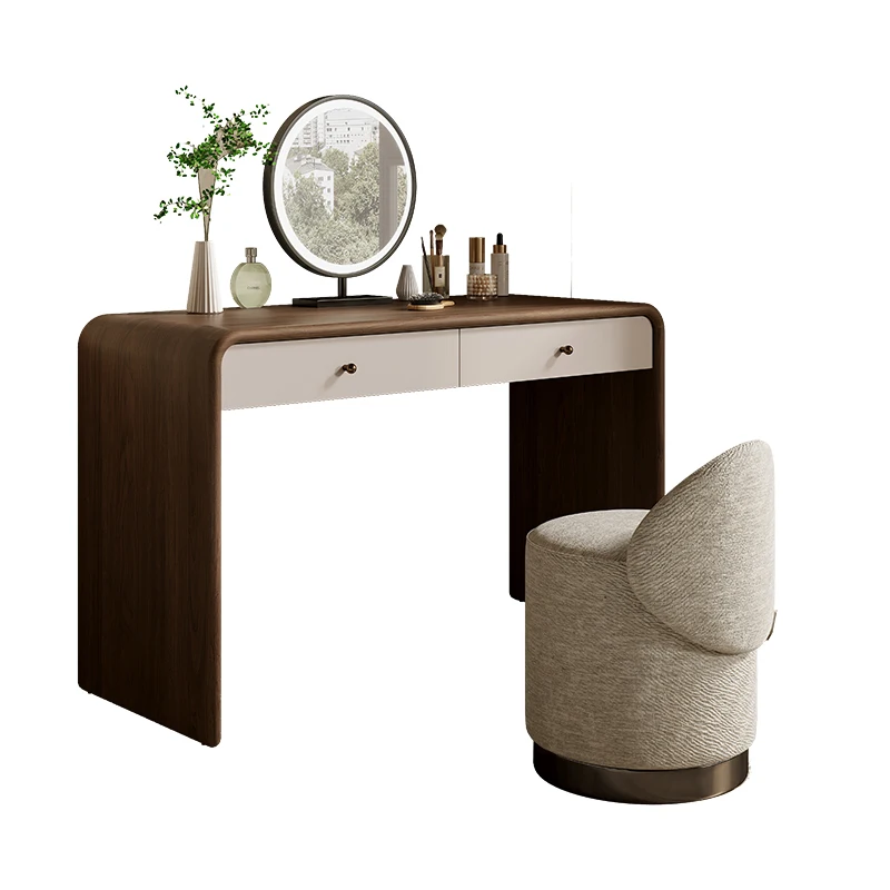 Mirror Desk Chair Bedroom Makeup Vanity Table Storage Drawers Dressing Table Cabinet Mobile