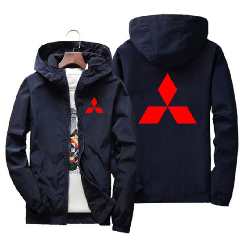 

2025 Mitsubishi Racing Team Official Jacket: Unisex Racing Jacket, Oversized Top, Evo Jacket, Hooded Cardigan, Zip-Up Coat