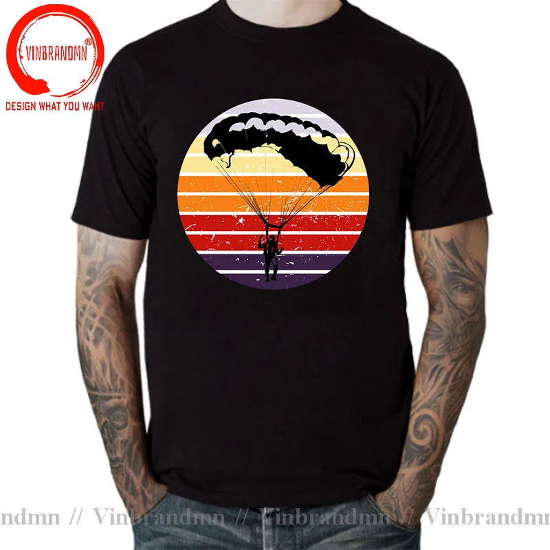 Skydiver T Shirt Mens Gift Skydiving Tee Adventure Sports Paragliding Casual Adult T-Shirt Parachuting Hip Hop Skydive T Shirts