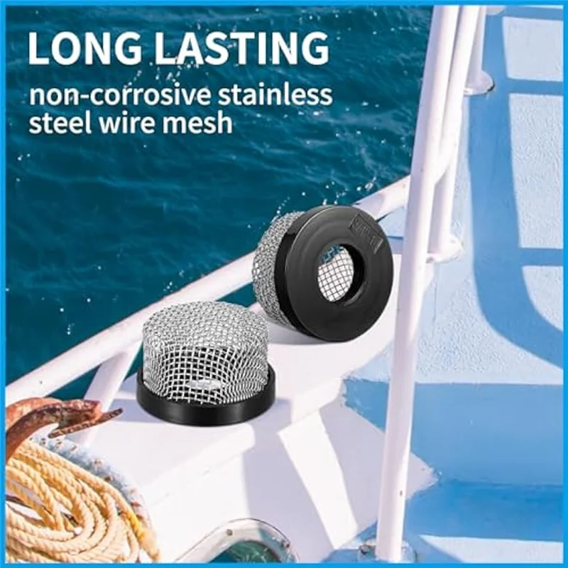 مصفاة شاشة مهوية Efficient-3⁄4 بوصة - 14 شبكة من الفولاذ المقاوم للصدأ متوافقة مع مضخة Livewell 10 قطع #6